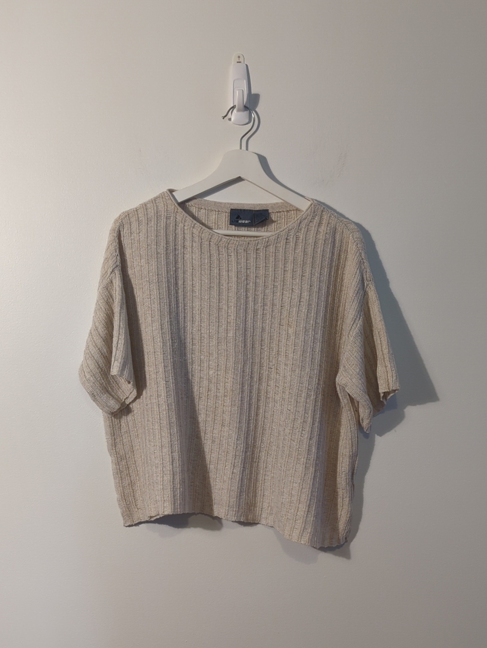 VINTAGE LIZ CLAIBORNE linen blend crop top - size medium
